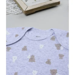 Body gris con estampado de ositos para bebé