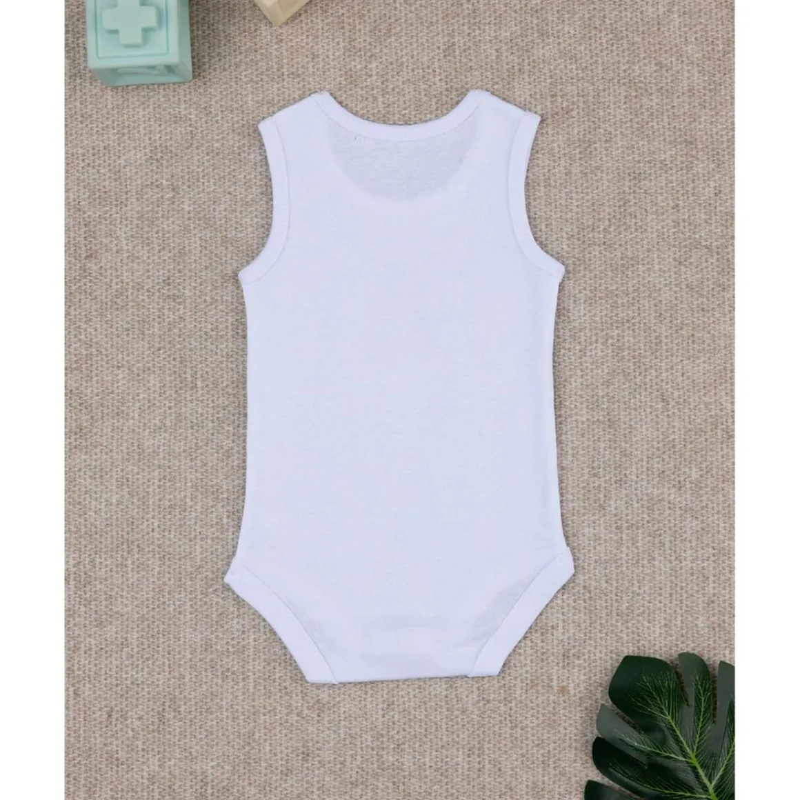 Body Infantil de Algodón Blanco con Estampado de Gatito