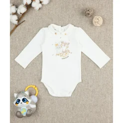 Body niña blanco con estampado de animalitos