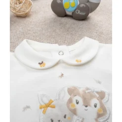 Body niña blanco con estampado de animalitos