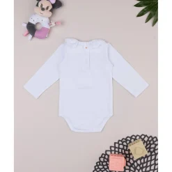 Body niña blanco estampado con cuello