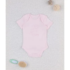 Body niña rosa de manga corta