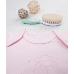 Body niña rosa de manga corta