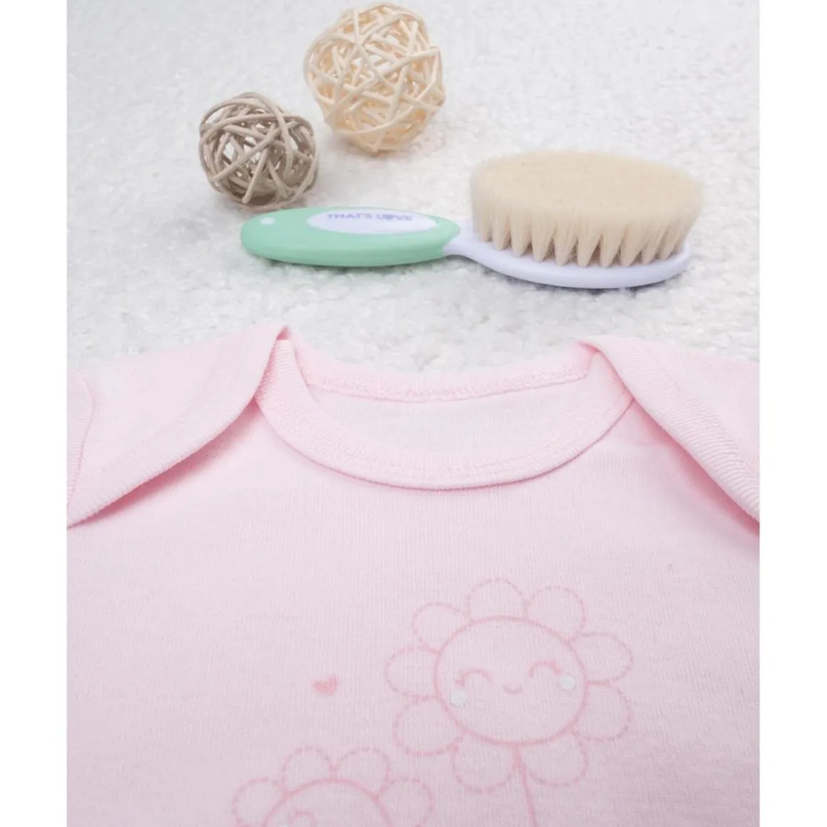 Body niña rosa de manga corta