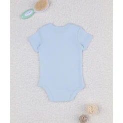 Body niño azul claro de manga corta