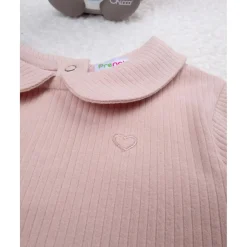 Body rosa de manga larga para niña