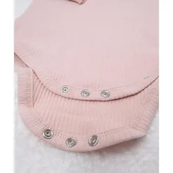 Body rosa de manga larga para niña