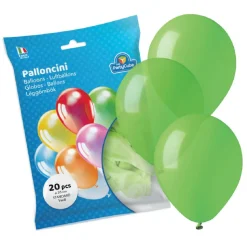 Bolsa con 20 globos verdes medianos