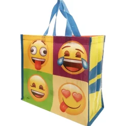 Bolsa de rafia con mosaico de emojis