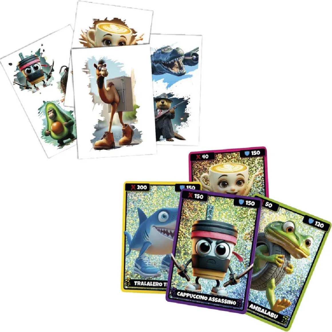 Brainrot - Sobre Cartas Holográficas + Tattoos