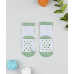 Calcetines antideslizantes niño gris triceratops