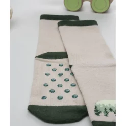 Calcetines antideslizantes niño marrones con osos