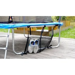 Cama elástica exterior de 366 cm con red, escalera y refuerzo de protección