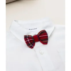 Camisa bebé blanca con pajarita