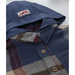 Camisa de franela multicolor con capucha para niño