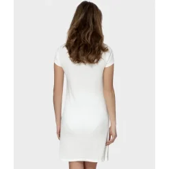 Camisa de parto de media manga a costillas