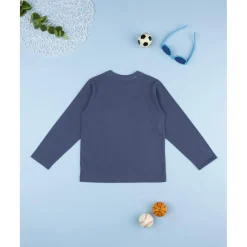Camiseta azul estampada para niño