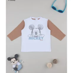 Camiseta blanca con Mickey Mouse para niño