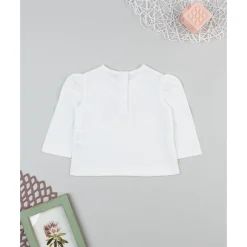 Camiseta blanca de niña con estampado