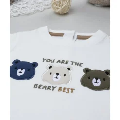 Camiseta blanca de niño con tres osos