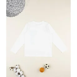 Camiseta blanca “Wood” para niño