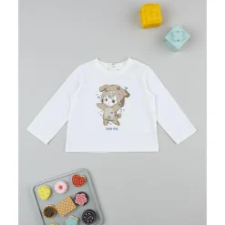 Camiseta de bebé blanca Little Friends