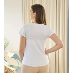 Camiseta de lactancia en algodón Blanco
