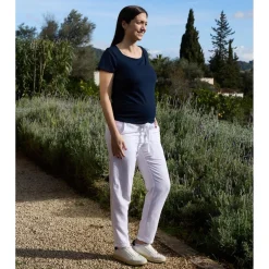 Camiseta de lactancia en algodón Azul