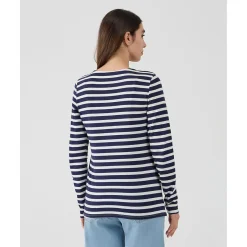 Camiseta de lactancia estampada de rayas