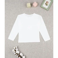 Camiseta de niña blanca con estampado de unicornio