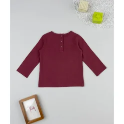 Camiseta de niña burdeos Lady Dog