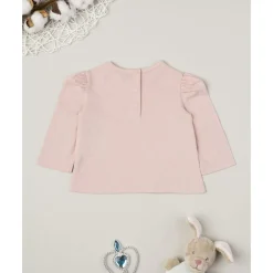 Camiseta de niña rosa con estampado Oeko-Tex