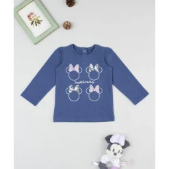 Camiseta niña azul Minnie