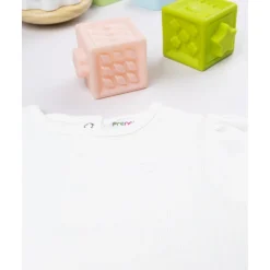 Camiseta niña blanca canalé