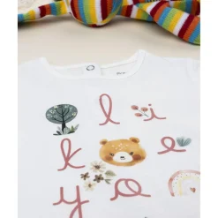 Camiseta niña blanca con estampado
