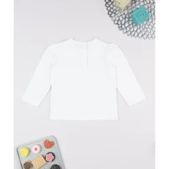 Camiseta niña blanca con gatito