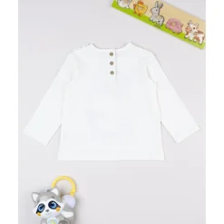 Camiseta niña blanca con zorrito
