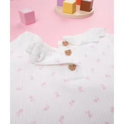 Camiseta niña blanca estampada