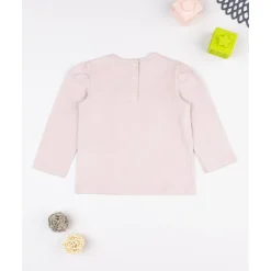 Camiseta niña rosa con perrito