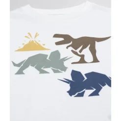 Camiseta niño blanca estampada