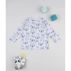 Camiseta niño gris con animalitos