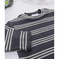 Camiseta niño gris y azul