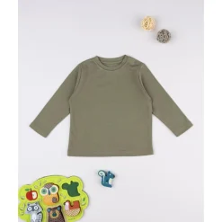 Camiseta verde básica para niño