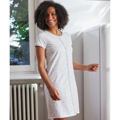 Camisón de Maternidad con Estampado de Corazones