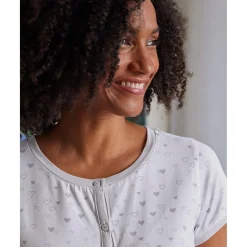 Camisón de Maternidad con Estampado de Corazones