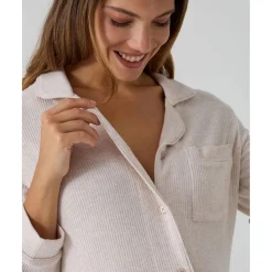 Camisón premamá beige efecto tricot