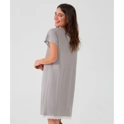 Camisón premamá de lactancia con encaje