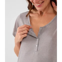 Camisón premamá de lactancia con encaje