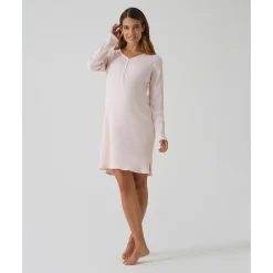 Camisón premamá rosa a rayas