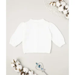 Cardigan blanco de niña